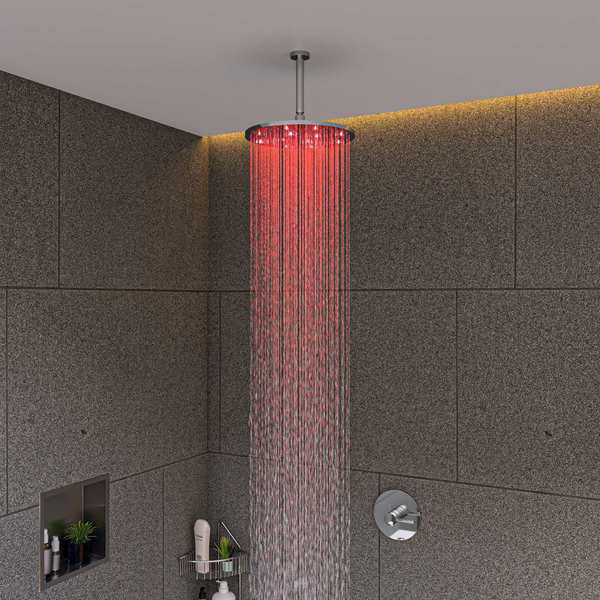 Alfi Brand Polished Chrome 12" Round Multi Color LED Rain Shower Head LED12R-PC